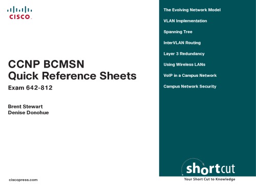 Ccnp Bcmsn Quick Reference Sheets Exam 642812 Brent Stewart Denise Donohue