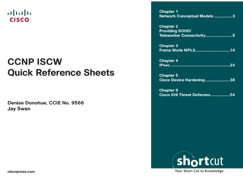 Ccnp Iscw Quick Reference Sheets Denise Donohue