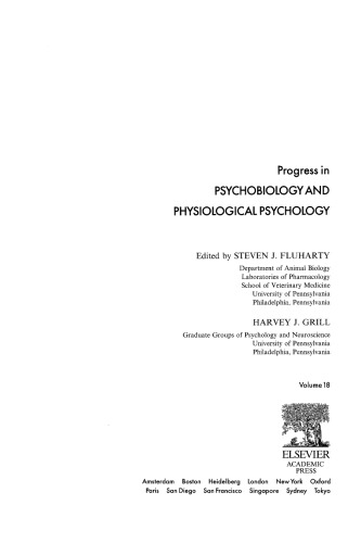 Progress In Psychobiology And Physiological Psychology Harvey Grill Steven J Fluharty
