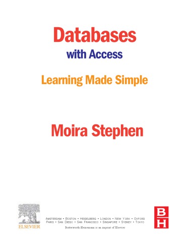Databases With Access Moira Stephen