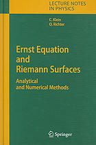 Ernst Equation And Riemann Surfaces Analytical And Numerical Methods Christian Klein Olaf Richter