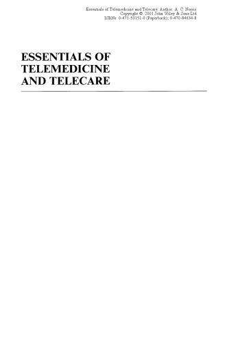 Essentials Of Telemedicine And Telecare A C Norris