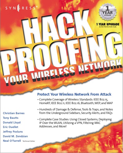 Hack Proofing Your Wireless Network Christian Barnes Neal Ofarrell Et Al