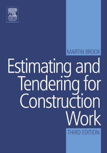 Estimating And Tendering For Construction Work 3rd Ed Martin Brook