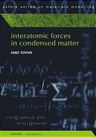 Interatomic Forces In Condensed Matter Mike Finnis