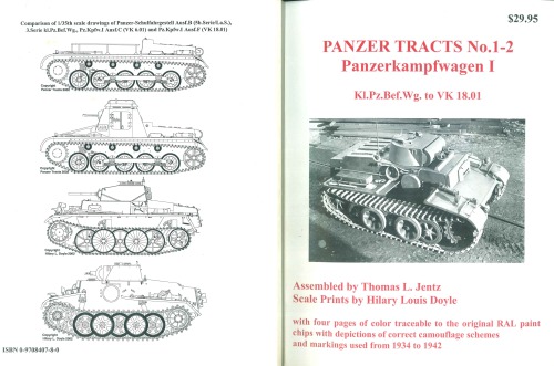 Panzer Tracts 12 Panzerkampfwagen I Thomas L Jentz Hilary L Doyle