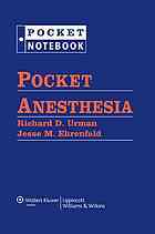 Pocket Anesthesia Richard D Urman Jesse M Ehrenfeld