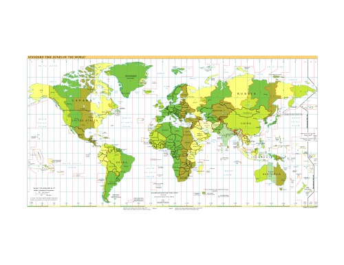 Standard Time Zones Of The World United States Central Intelligence Agency