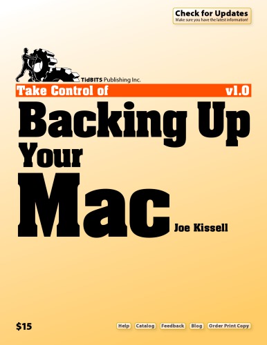 Take Control Of Backing Up Your Mac Joe Kissell