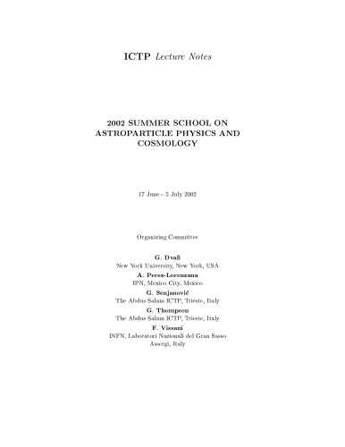 Summer School On Astroparticle Physics And Cosmology Senjanovic