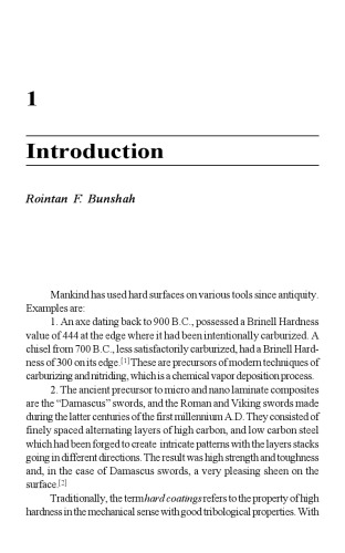 Handbook Of Hard Coatings R F Bunshah