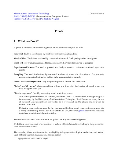 6042j 18062j Mathematics For Computer Science Sma 5512 Fall 2002 Nagpal