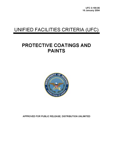 Us Dod Ufc 319006 Protective Coatings And Paints Jan 2004 Us Department Of Defense