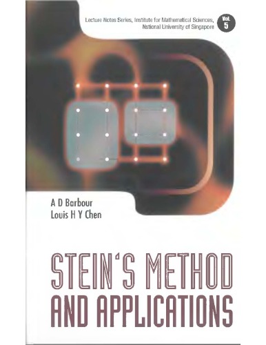 Steins Method And Applications Charles Stein A D Barbour Louis H Y Chen