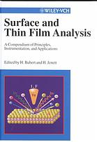 Surface And Thin Film Analysis Principles Instrumentation Applications H Bubert H Jenett