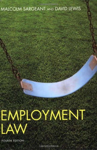 Employment Law 4th Revised Edition Malcolm Sargeant