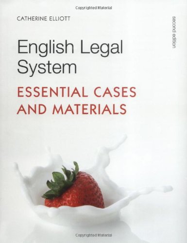 English Legal System 2nd Revised Edition Catherine Elliott