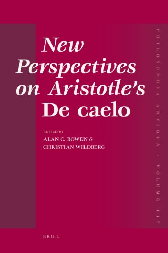 New Perspectives On Aristotles De Caelo Alan C Bowen Christian Wildberg