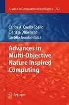 Advances In Multiobjective Nature Inspired Computing 1st Edition Carlos A Coello Coello