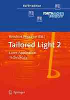 Tailored Light 2 Laser Application Technology 1st Edition Rolf Wester Auth