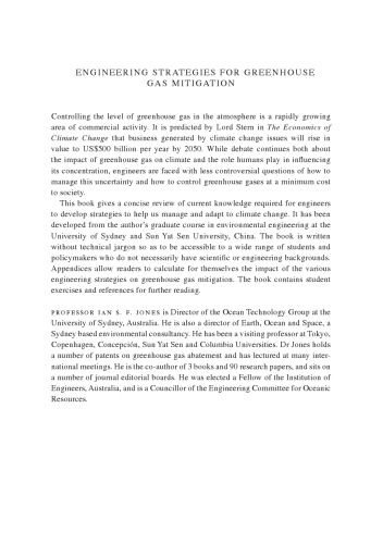 Engineering Strategies For Greenhouse Gas Mitigation Ian S F Jones