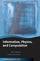 Information Physics And Computation Marc Mezard Andrea Montanari