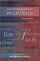 Counterexamples In Calculus Sergiy Klymchuk Mathematical Association Of America