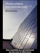 Photovoltaics And Architecture Randall Thomas