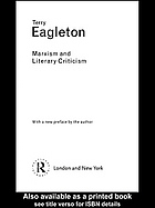 Marxism And Literary Criticism Terry Eagleton