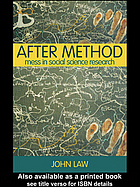 After Method Mess In Social Science Research John Law