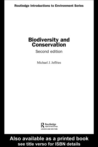 Biodiversity And Conservation Mike J Jeffries
