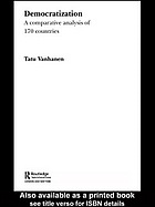 Democratization A Comparative Analysis Of 170 Countries Tatu Vanhanen