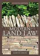 Modern Land Law Martin Dixon