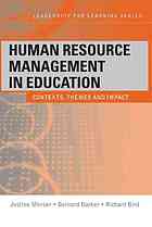 Human Resource Management In Education Contexts Themes And Impact Justine Mercer Bernard Barker Richard Bird