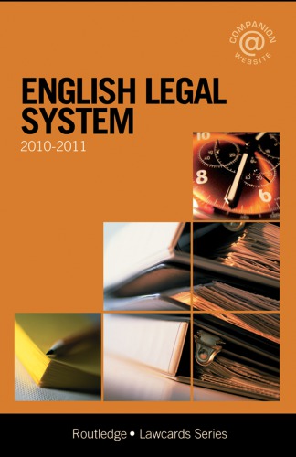 English Legal System Lawcards 20102011 Routledge
