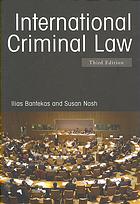 International Criminal Law Ilias Bantekas Susan Nash Barrister