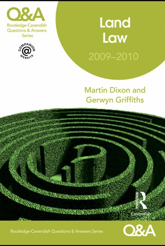 Qa Land Law 20092010 2nd Ed Martin Dixon Gerwyn Griffiths