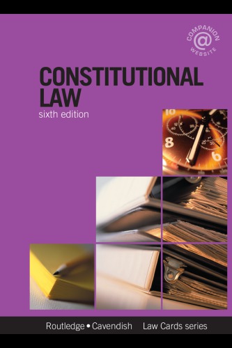 Constitutional Lawcards Routledgecavendish