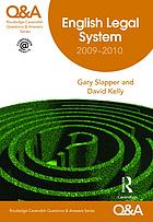 English Legal System 20092010 8th Ed Gary Slapper David Kelly