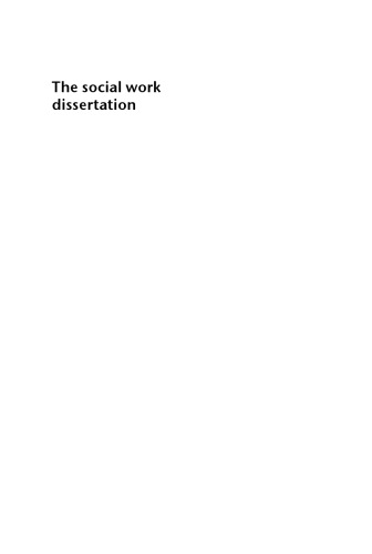 The Social Work Dissertation Practically Applying Qualitative Methodology Malcolm Carey