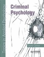 Criminal Psychology David V Canter