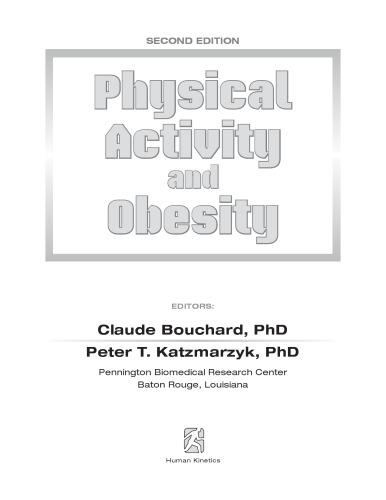 Physical Activity And Obesity 2nd Edition Bouchard