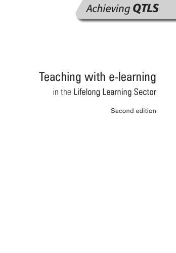 Teaching With Elearning In The Lifelong Learning Sector Chris Hill