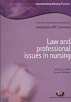 Law And Professional Issues In Nursing Richard Griffith Cassam Tengnah