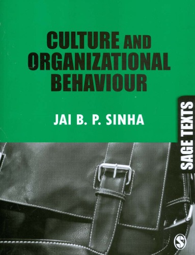 Culture And Organizational Behaviour Jai B P Sinha