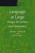 Language At Large Essays On Syntax And Semantics Alexandra Y Aikhenvald