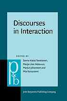 Discourses In Interaction Sannakaisa Tanskanen Ed Marjaliisa Helasvuo Ed