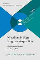 Directions In Sign Language Acquisition Gary Morgan B Woll