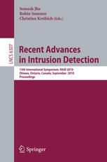 Recent Advances In Intrusion Detection 13th International Symposium Raid 2010 Ottawa Ontario Canada September 1517 2010 Proceedings 1st Edition Irfan Ul Haq