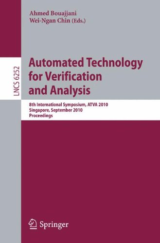 Automated Technology For Verification And Analysis 8th International Symposium Atva 2010 Singapore September 2124 2010 Proceedings 1st Edition Krishnendu Chatterjee